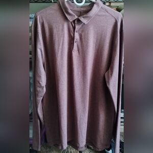 lululemon athletica Men's Long-Sleeve Polo - Dusty Mauve